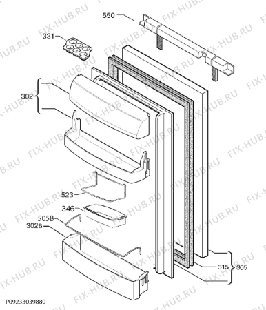 Взрыв-схема холодильника Smeg UD7140LSP - Схема узла Door 003