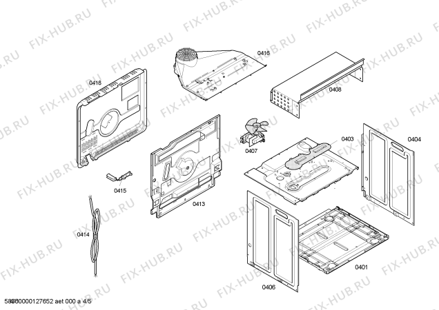 Схема №5 P1HEB31042 с изображением Кнопка для электропечи Bosch 00427683