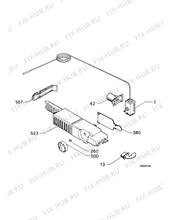 Взрыв-схема холодильника Zanussi ZI2315RV - Схема узла Thermostat