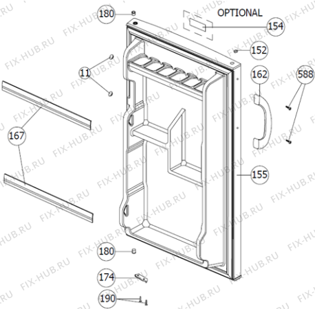 Взрыв-схема холодильника Gorenje R30914AW (393489, HS09564) - Схема узла 02