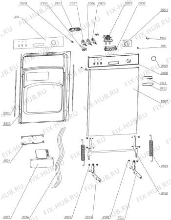 Схема №3 GSI650E (150130, WQP12-9026A) с изображением Дозатор моющих средств для посудомоечной машины Gorenje 317304