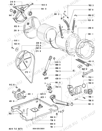 Схема №2 WA 3573/WS-F с изображением Обшивка для стиралки Whirlpool 481245219207