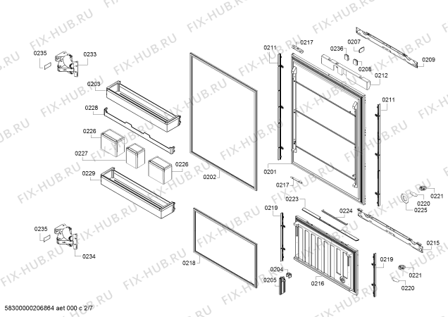 Схема №5 RB472704, Gaggenau с изображением Монтажный набор для холодильника Bosch 11027996