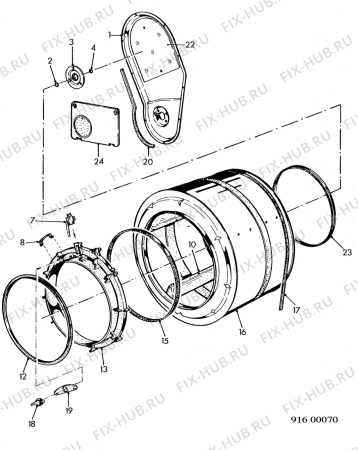 Взрыв-схема стиральной машины Unknown ATT2-071 - Схема узла Drum