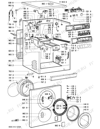 Схема №1 WAD 6950-NL с изображением Декоративная панель для стиралки Whirlpool 481245212313