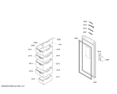 Схема №3 GSD26410NE с изображением Дверь для холодильной камеры Bosch 00243009