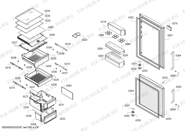 Схема №3 KG56NPW30N с изображением Изоляция для холодильной камеры Bosch 00715039