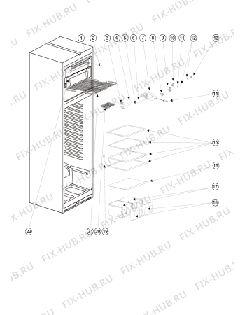 Взрыв-схема холодильника Indesit T18NFSLZ (F039235) - Схема узла