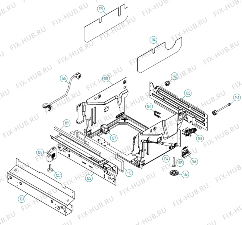 Взрыв-схема посудомоечной машины Atag VW6011RT XL NL   -VW6011RTUU-A01 (341709, DW70.3) - Схема узла 02