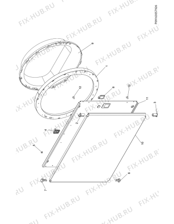 Взрыв-схема стиральной машины Electrolux TKSL5M102 - Схема узла Door 003