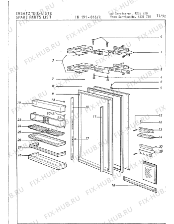 Взрыв-схема холодильника Gaggenau IK191016 - Схема узла 15