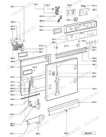 Взрыв-схема посудомоечной машины Bauknecht GSI 5915 IN - Схема узла