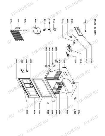 Схема №1 AFE 956/H с изображением Декоративная панель для холодильной камеры Whirlpool 481945948915