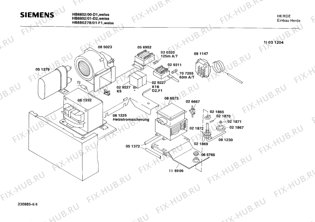 Взрыв-схема плиты (духовки) Siemens HB8802 - Схема узла 04