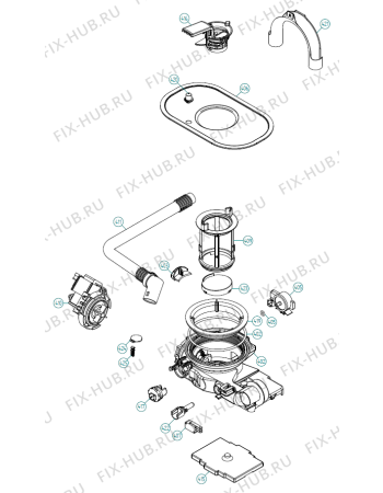 Взрыв-схема посудомоечной машины Asko D5152 CN   -Titanium SI (339203, DW70.5) - Схема узла 04