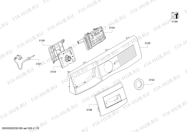 Схема №4 WLM204C00W BOSCH Avantixx 6.2kg с изображением Корпус для стиральной машины Siemens 00713957