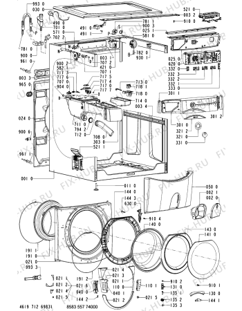 Схема №2 WAB 8795-KOREA с изображением Обшивка для стиральной машины Whirlpool 481245214432