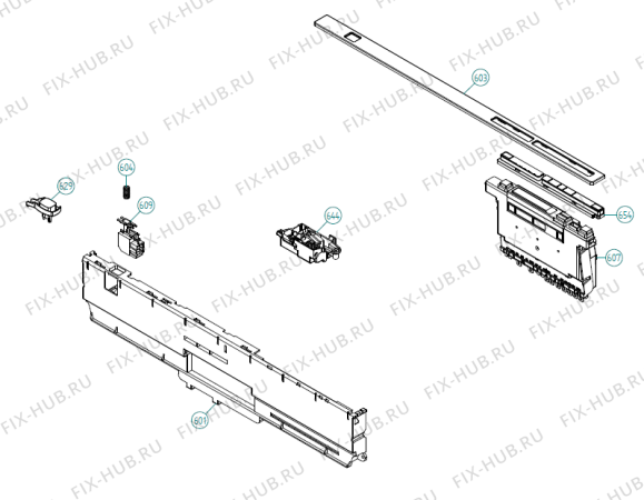 Взрыв-схема посудомоечной машины Gorenje IDWH24 XXL US   -Titanium FI (335623, DW70.3) - Схема узла 06