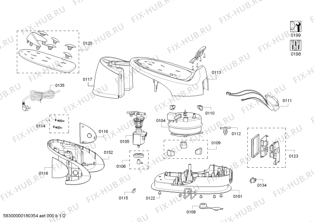 Схема №2 PL1500 Stylia Pro с изображением Трансформатор для электроутюга Bosch 00757707