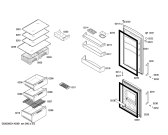 Схема №2 KG33NX45 с изображением Дверь морозильной камеры для холодильника Siemens 00684206