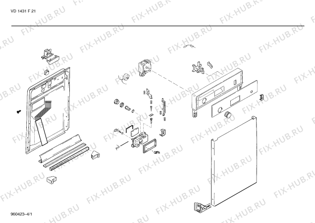 Схема №4 SPSDDA9FF с изображением Кабель для посудомойки Bosch 00286064