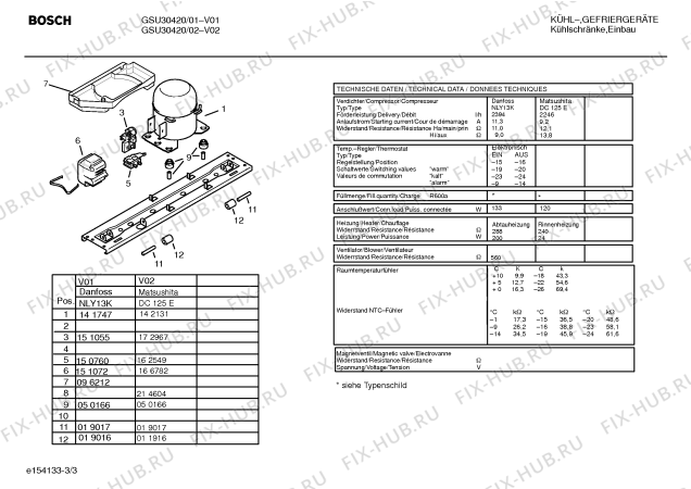 Взрыв-схема холодильника Bosch GSU30420 - Схема узла 03