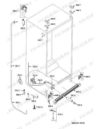 Взрыв-схема холодильника Whirlpool FRUU36AF202 (F090527) - Схема узла