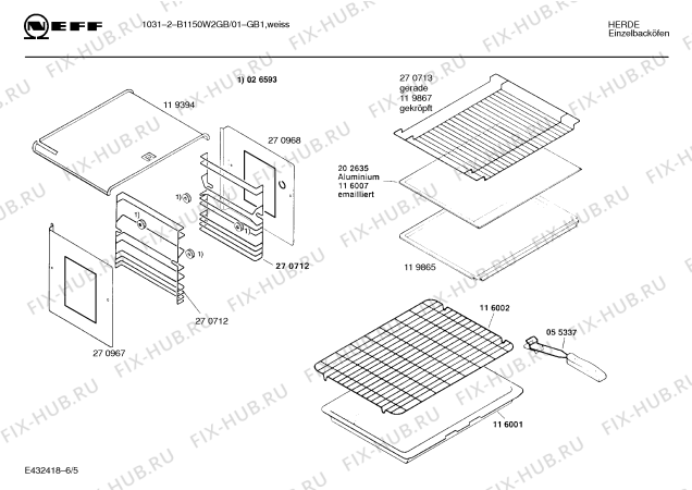 Схема №6 B1150W2GB 10312 с изображением Панель для электропечи Bosch 00286050