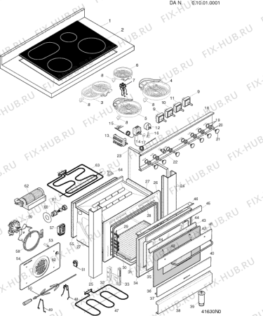 Схема №1 XC95MKAN (F024491) с изображением Панель для электропечи Indesit C00083717