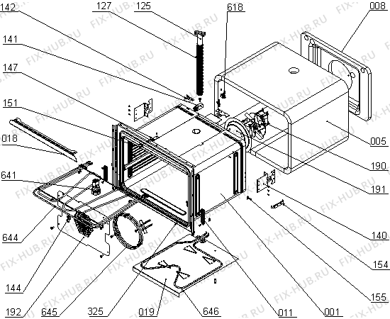 Схема №3 S872KV 230V (703109, A706G.16) с изображением Обшивка для плиты (духовки) Gorenje 412497