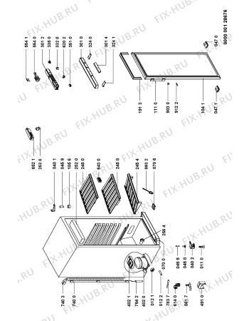 Схема №1 ARC 2040W с изображением Дверка для холодильника Whirlpool 481241619526