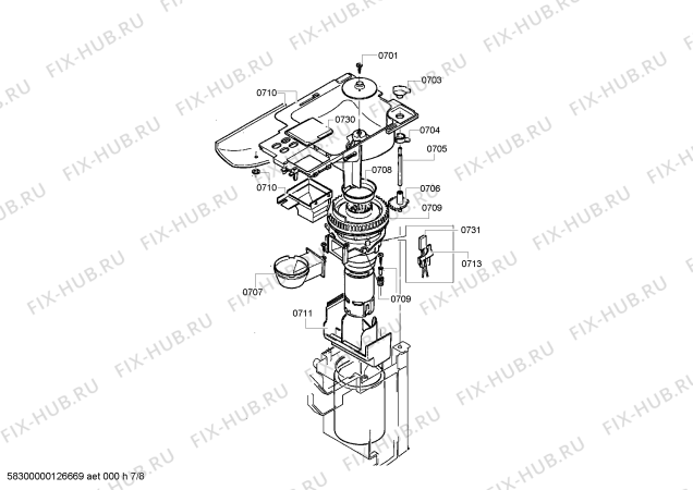 Схема №5 TCA6801 Benvenuto B70 с изображением Панель для электрокофеварки Bosch 00641978