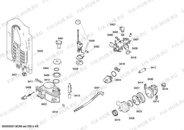 Схема №5 CG640J5 с изображением Краткая инструкция для посудомойки Bosch 00542136