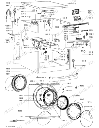 Схема №2 Adorina S с изображением Декоративная панель для стиральной машины Whirlpool 481010545559