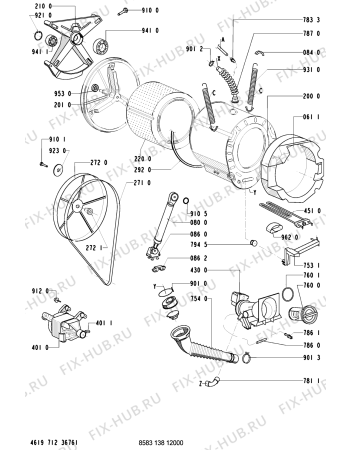 Схема №2 WA 2589/WS-NL с изображением Обшивка для стиралки Whirlpool 481245219602