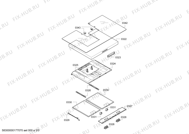 Взрыв-схема вытяжки Siemens LC97GC532 Siemens - Схема узла 03