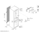 Схема №4 3KFB7613 с изображением Дверь морозильной камеры для холодильной камеры Bosch 00680178