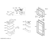 Схема №4 3FFL3451 с изображением Дверь морозильной камеры для холодильной камеры Bosch 00686069