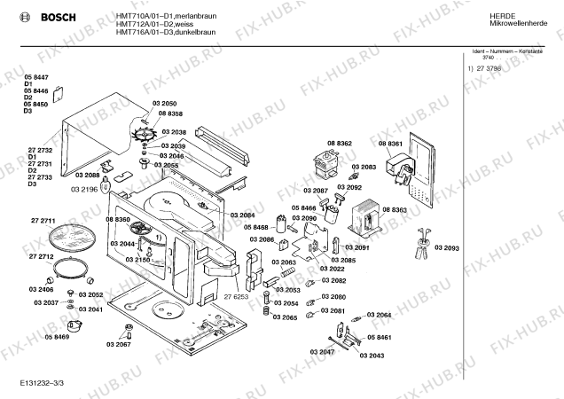 Схема №2 HMT712A с изображением Кнопка для свч печи Bosch 00032057