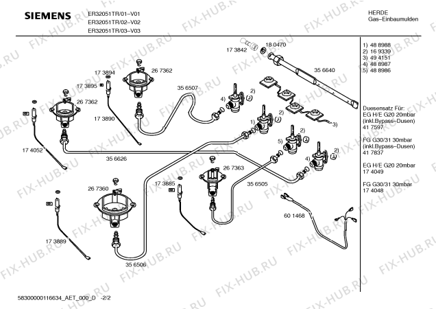 Схема №2 EC31020TR с изображением Инструкция по эксплуатации для духового шкафа Siemens 00696565