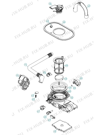 Взрыв-схема посудомоечной машины Gorenje VA6611QTUU-A02 NL   -VA6611QTUU-A02 (900001401, DW70.3) - Схема узла 04