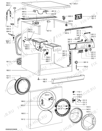 Схема №1 FL 1469 с изображением Микромодуль для стиральной машины Whirlpool 481010442825