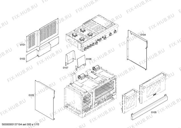 Схема №13 PRL486EDG Thermador с изображением Кабель для плиты (духовки) Bosch 00647451