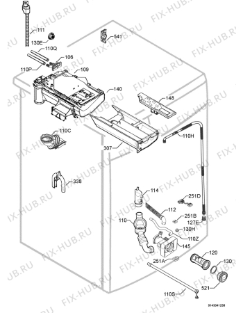 Взрыв-схема стиральной машины Electrolux EWF12981W CHILD LOCK - Схема узла Hydraulic System 272