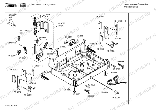 Взрыв-схема посудомоечной машины Junker&Ruh S54JRA9 - Схема узла 05