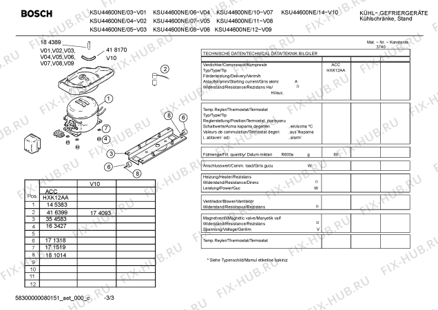 Схема №3 KSU44600NE с изображением Дверь для холодильника Bosch 00216892