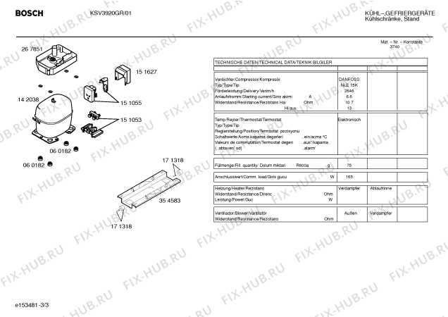 Взрыв-схема холодильника Bosch KSV3920GR - Схема узла 03