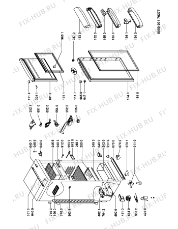 Схема №1 CFS 300 S 600.653.81 с изображением Уплотнитель (прокладка) для холодильника Whirlpool 481246688937