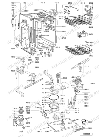 Схема №2 GVW 925 ONY/P01 с изображением Панель для посудомойки Whirlpool 481245371822