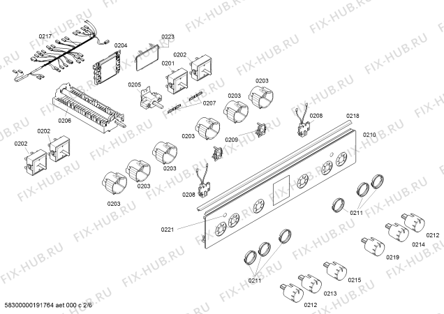 Схема №3 HCA744250R с изображением Планка для духового шкафа Bosch 00773946